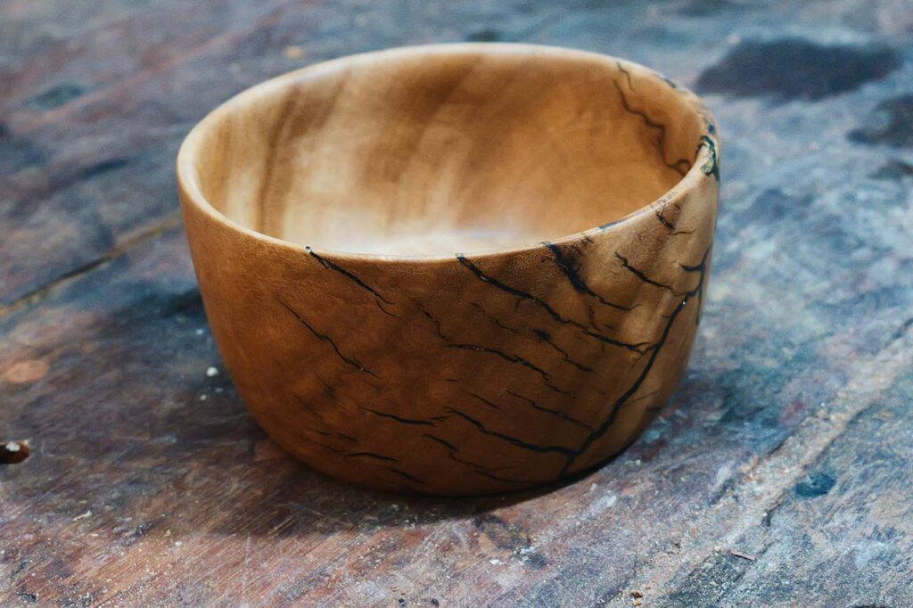 paper bark wooden bowl