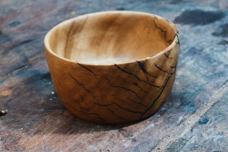 paper bark wooden bowl
